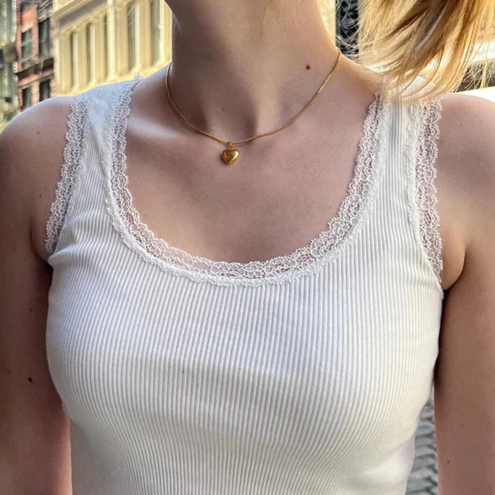 Brandy Melville RED Lace Cropped Tank